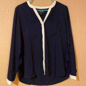 [Ann Taylor] navy blouse